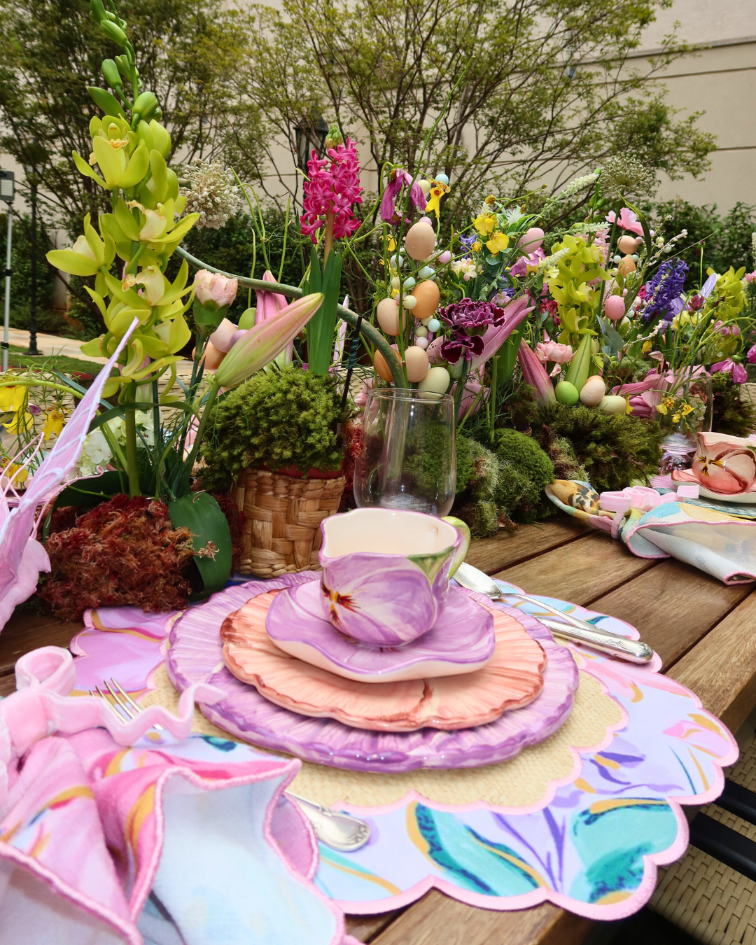 Porta Guardanapo Laço com Ondinhas Rosa Claro (unidade)