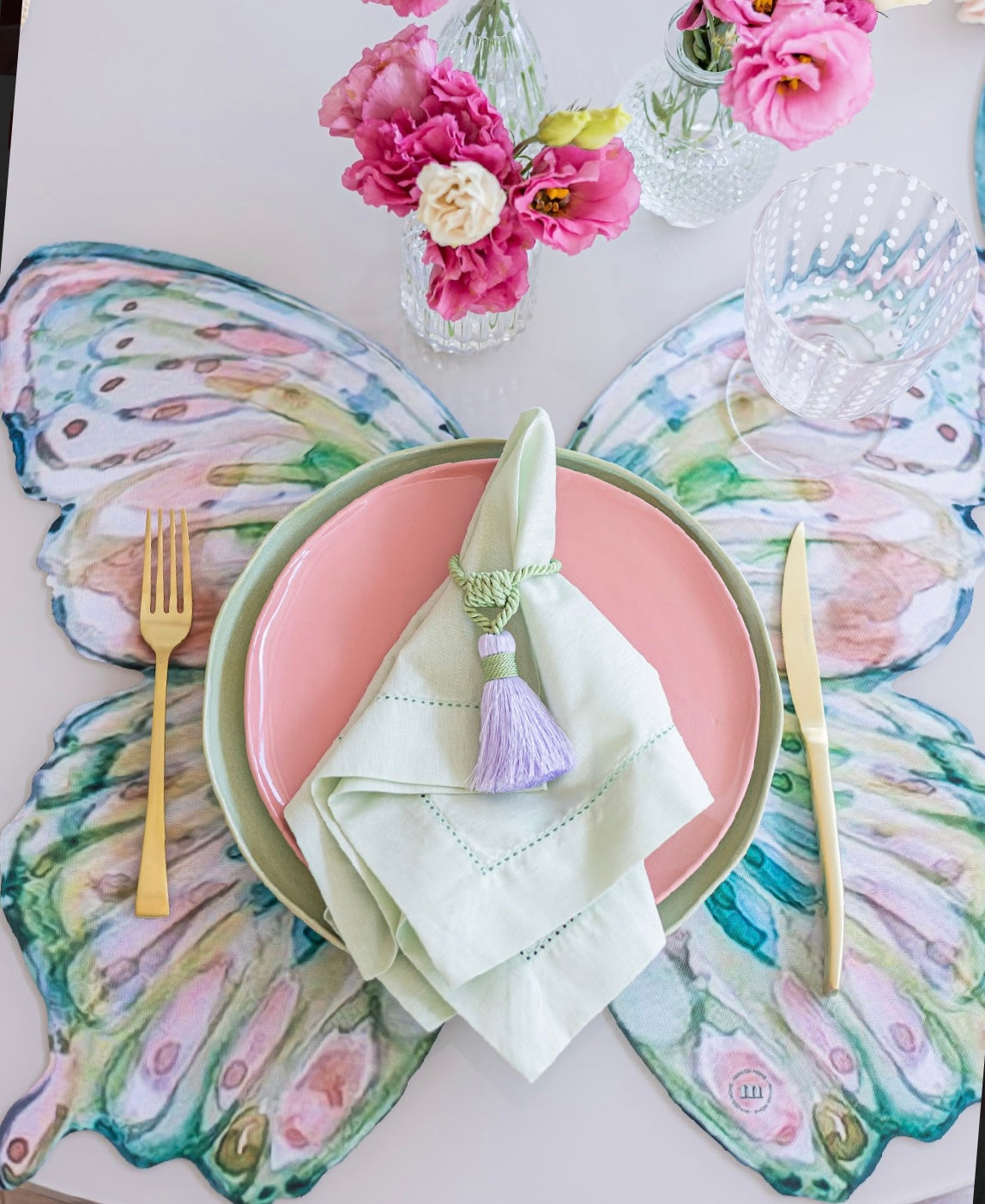 Conjunto 4 Peças Jogo Americano Wish Borboleta