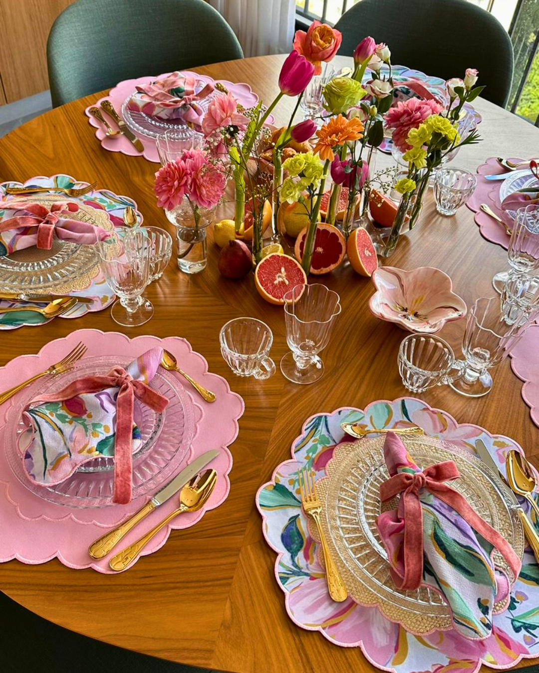 Conjunto 4 Peças Jogo Americano Palha Le Jardin II