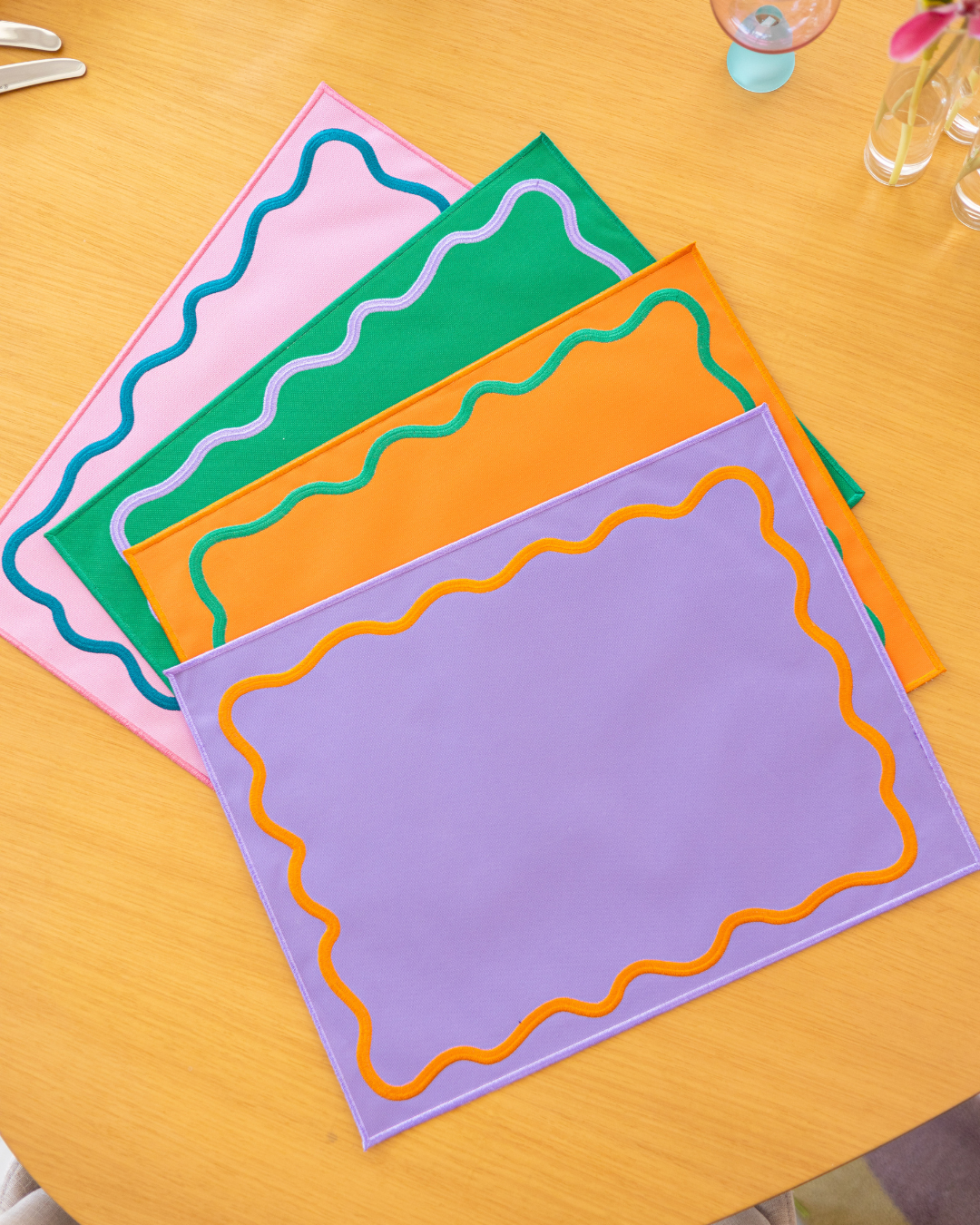 Conjunto 4 Peças Jogo Americano Xadrez Double Face Bold II - Sem Guardanapo