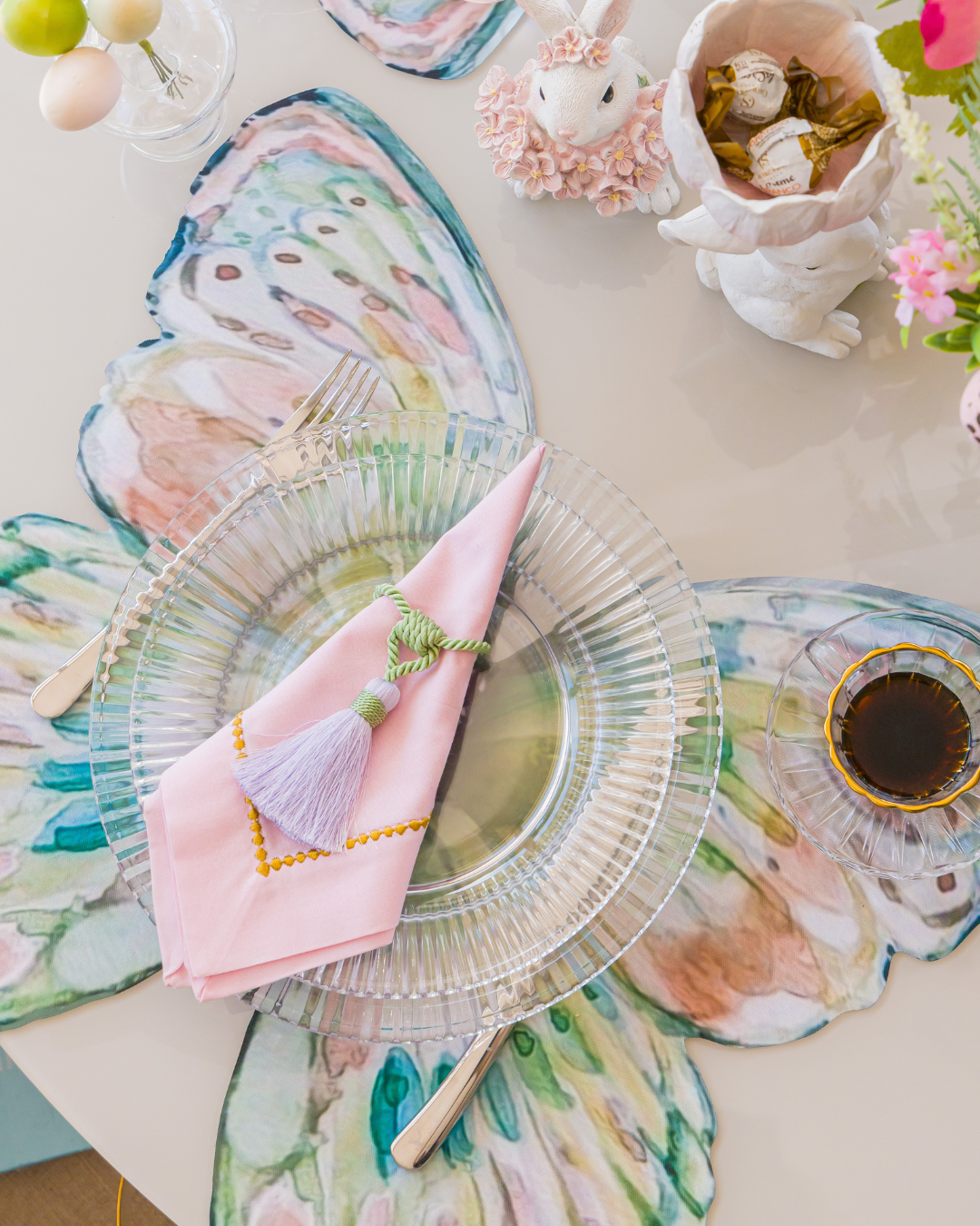 Conjunto 4 Peças Jogo Americano Wish Borboleta