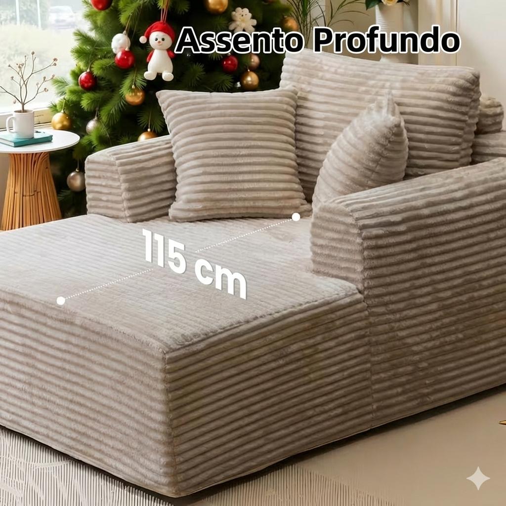 Sofá-Cama Comfort Plus com 3 Almofadas Premium