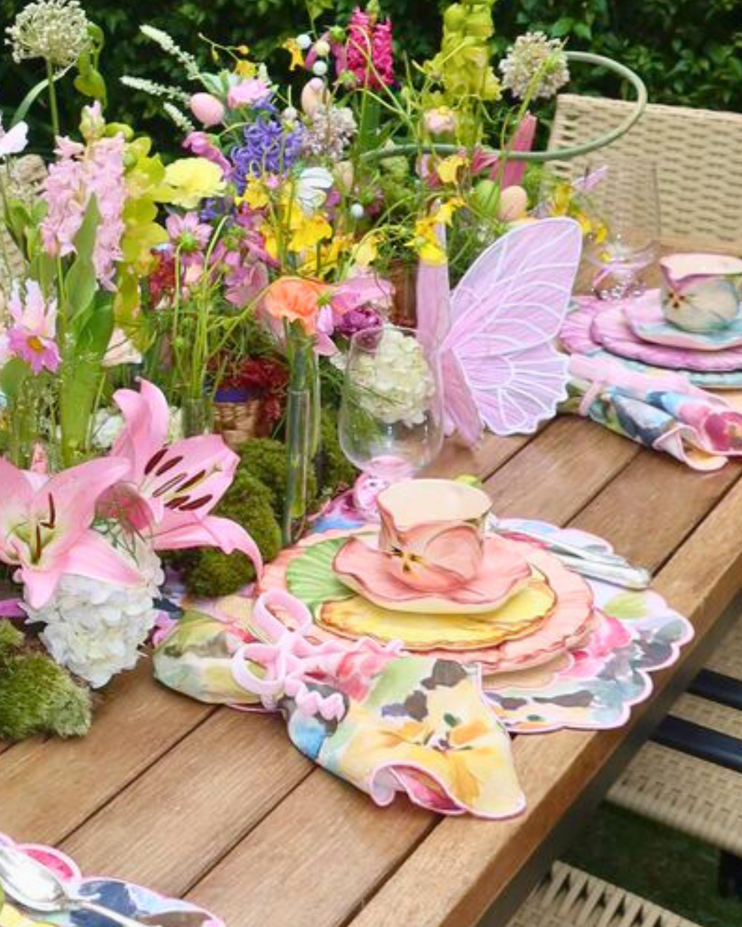 Porta Guardanapo Laço com Ondinhas Rosa Claro (unidade)