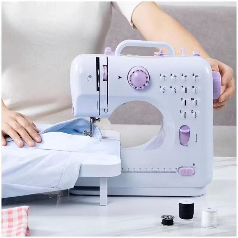 Máquina de Costura Multifuncional com 12 Pontos Integrados