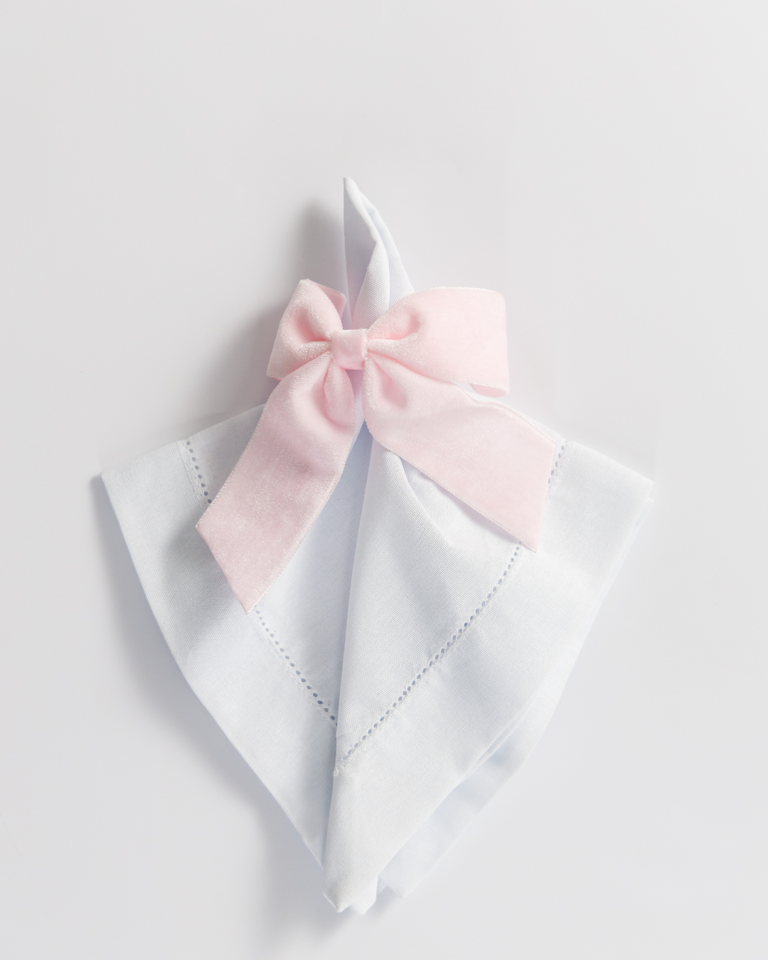 Porta Guardanapo Laço Rosa Claro