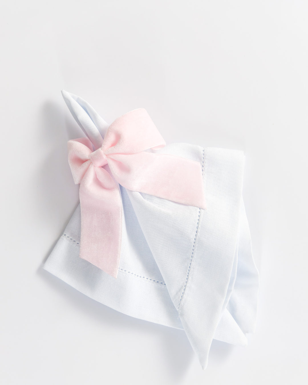 Porta Guardanapo Laço Rosa Claro