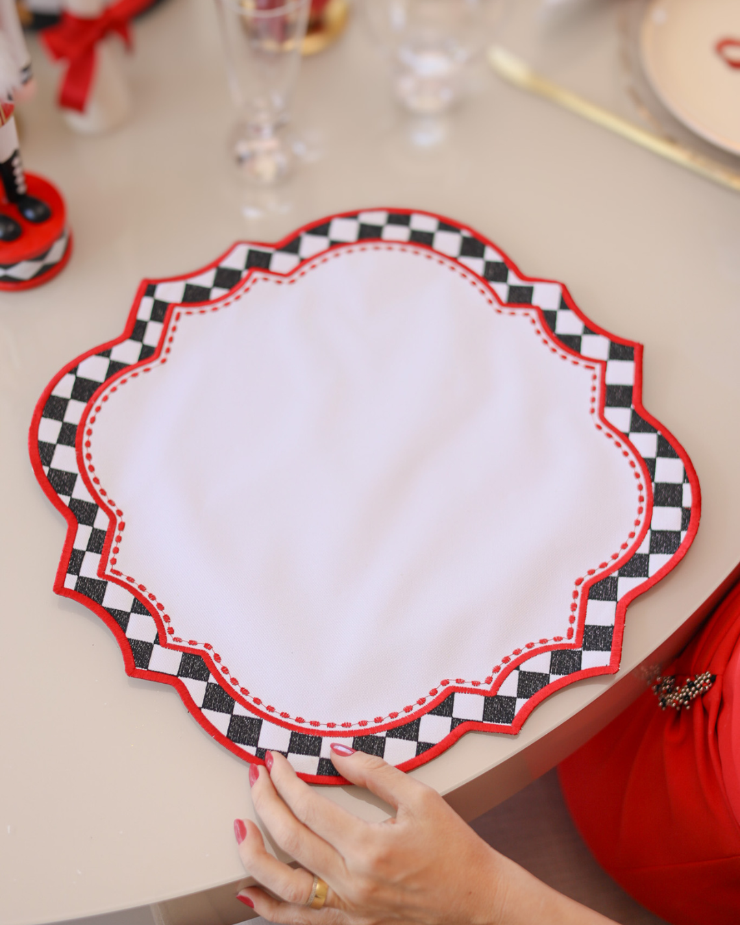 Jogo Americano Royal Fest Vermelho - 4 Peças (38 cm)