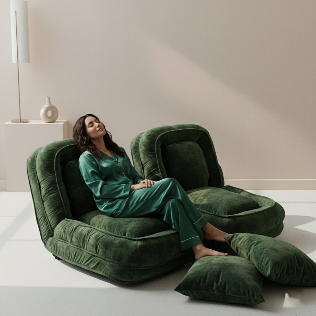 Sofá-cama Dobrável + 2 Almofadas Cushion