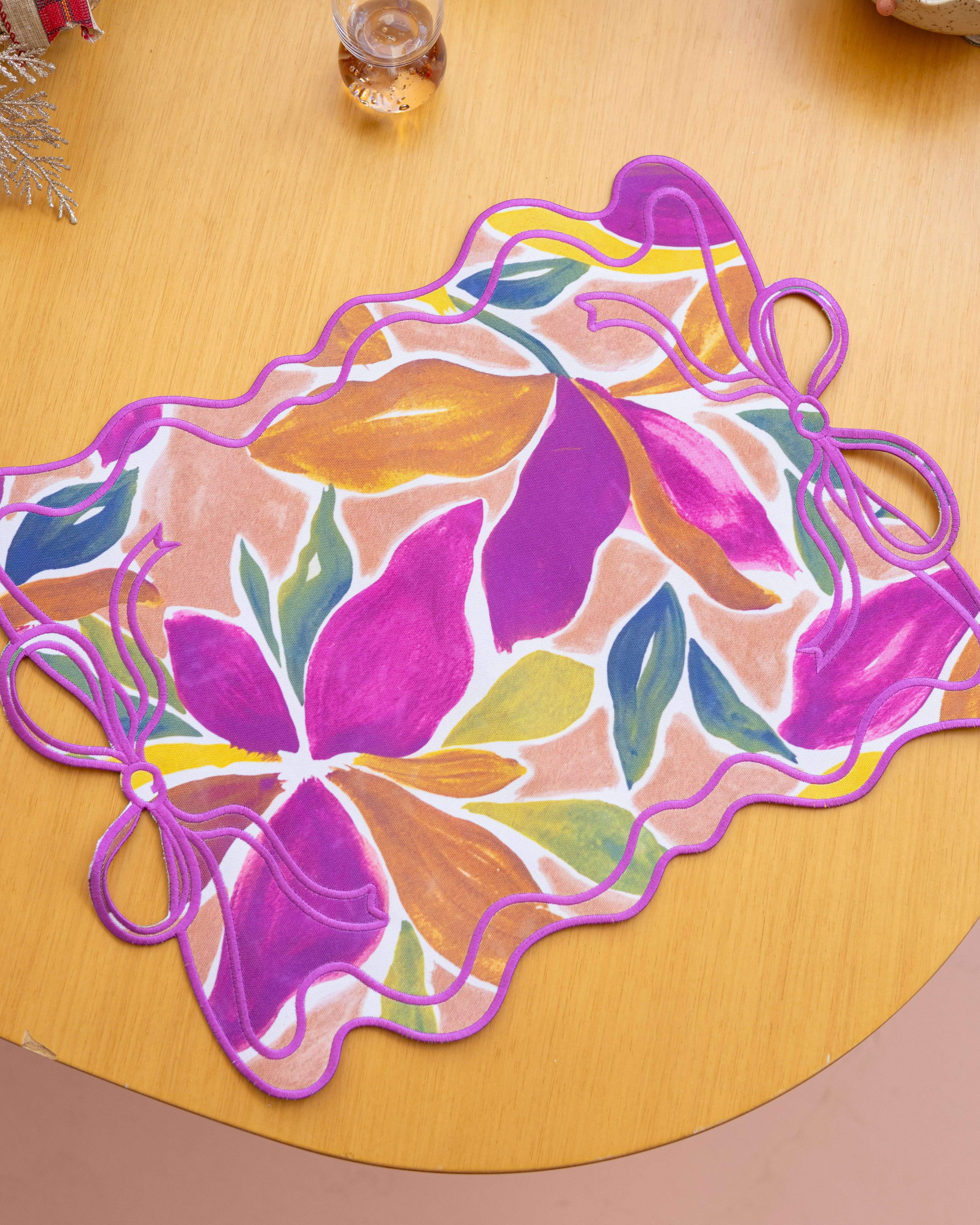 Jogo Americano Tropical Garden Dupla Face - 4 Peças